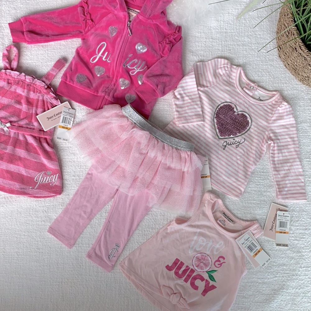 Juicy couture 12 months baby girl clothes bundle - new